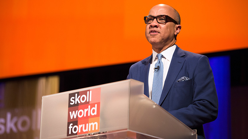 Darren Walker speaking at the 2015 Skoll World Forum