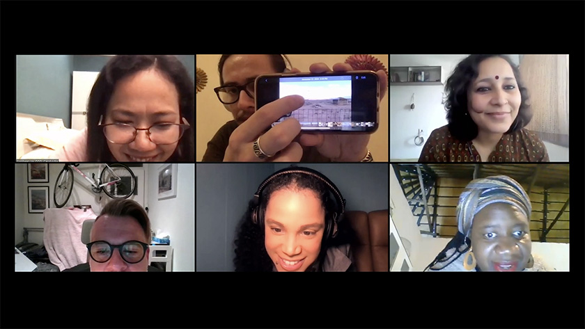 Image of many people connecting in a virtual Skoll World Forum session